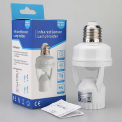 Smart Motion Sensor LED Bulb Holder – Auto On/Off Light Control