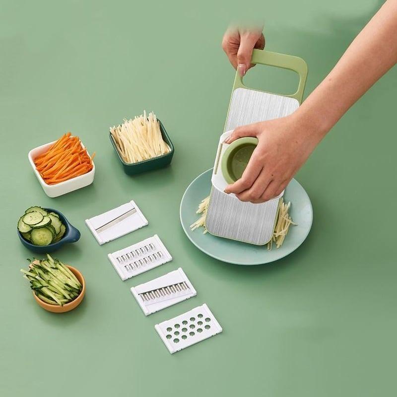 Vegetable Slicer, 5 In 1 Easy-to-Clean, Multipurpose Kitchen Tool for Food Preparation
