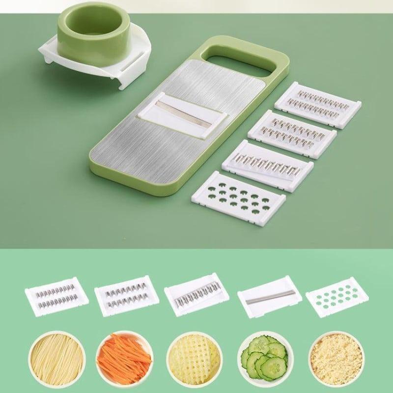Vegetable Slicer, 5 In 1 Easy-to-Clean, Multipurpose Kitchen Tool for Food Preparation