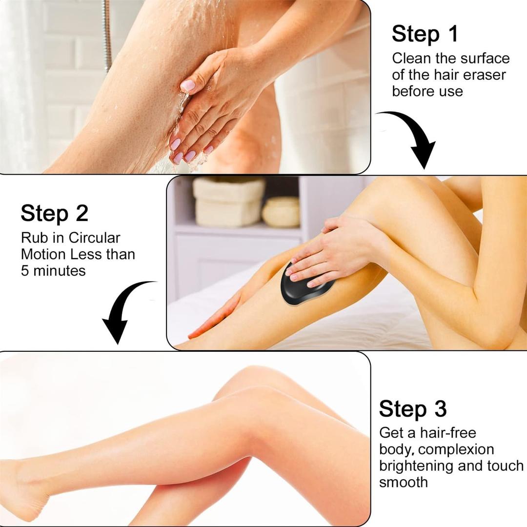 Painless Crystal Hair Remover - Portable Epilator for Men and Women Full Body - Magic Crystal Hair Removal Eraser