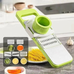 5-in-1 Multi-Functional Vegetable Slicer & Grater –  Interchangeable Blades for  Fruits & Vegetables