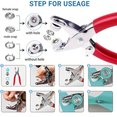 Metal Snap button tool with 50 snap buttons for DIY Clothes, Hats, Caps & Crafts