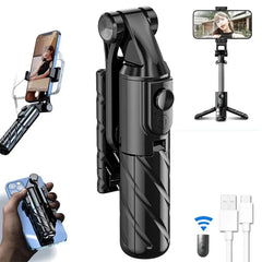 4-in-1 Bluetooth Selfie Stick Tripod | Extendable Stand with Wireless Remote, LED Light & Camera Holder