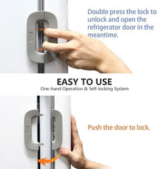 Child Safety Fridge Lock – Self Adhesive for Refrigerator, Cabinets & Drawers | Strong, Easy Installation