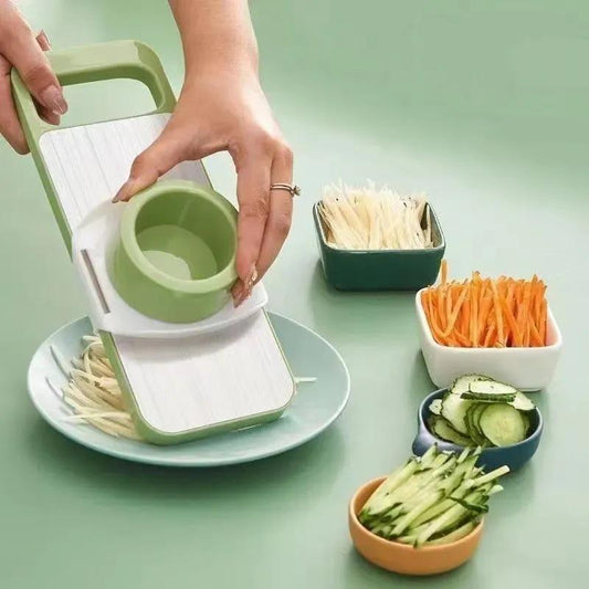 Vegetable Slicer, 5 In 1 Easy-to-Clean, Multipurpose Kitchen Tool for Food Preparation