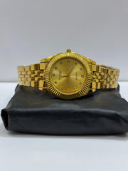 Men's Golden Chain Watch