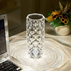 16 Colors Rose Touch Crystal Desk Lamp