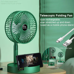 USB Rechargeable Fan Portable Electric Mini Fan Foldable Telescopic Fan